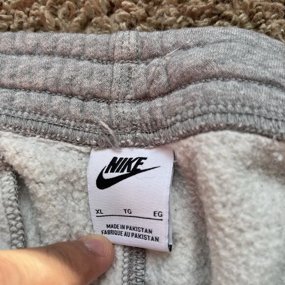 Nike Pants Mens Xl Gray Fleece Sweatpants Joggers Drawstring Logo Swoosh - Picture 3 of 9